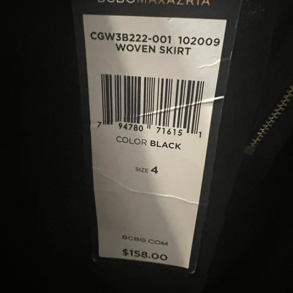 BCBGMaxAzaria black mini skirt - Picture 3 of 3